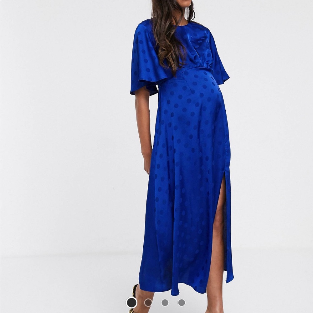 NEW WITH TAGS- Queen Bee MATERNITY Satin Midi